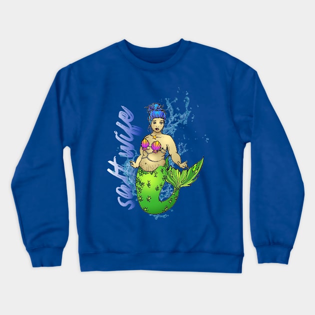 Salt Wife Crewneck Sweatshirt by Bolt•Slinger•22